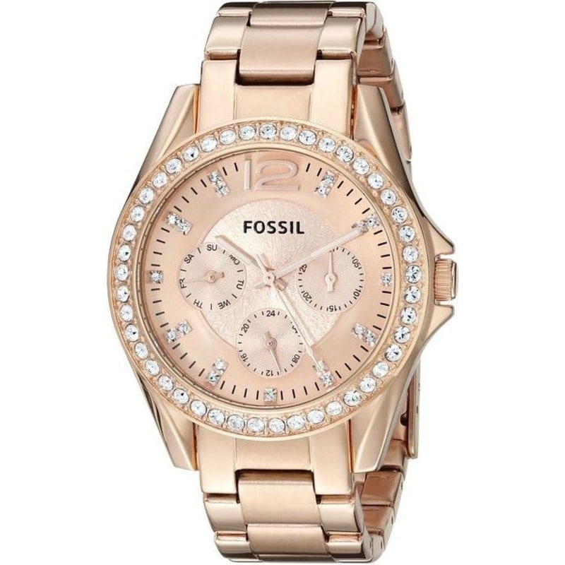 Fossil ES2811 Riley Gold reloj rosa inoxidable para - TIME El Salvador