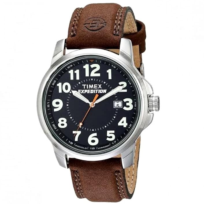  Timex Reloj Noruega de 1.575 in para hombre, Marrón/Negro,  talla única , 1.575 in Noruega 3 Manecillas : Ropa, Zapatos y Joyería