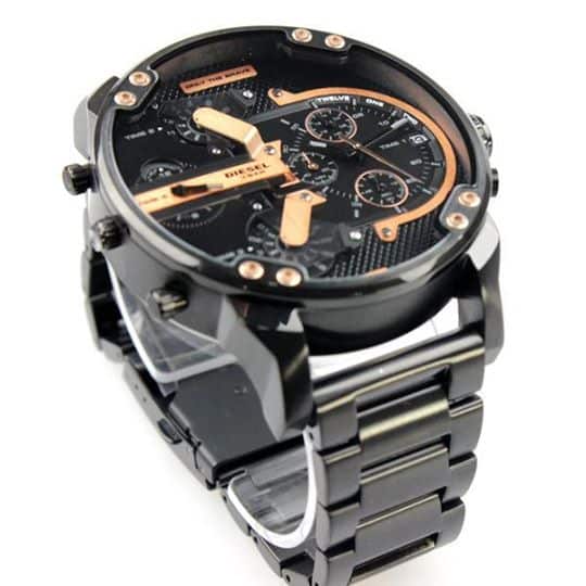 Reloj Diesel Mr Daddy 2.0 para hombre, caja de acero negro 57mm – Shopavia