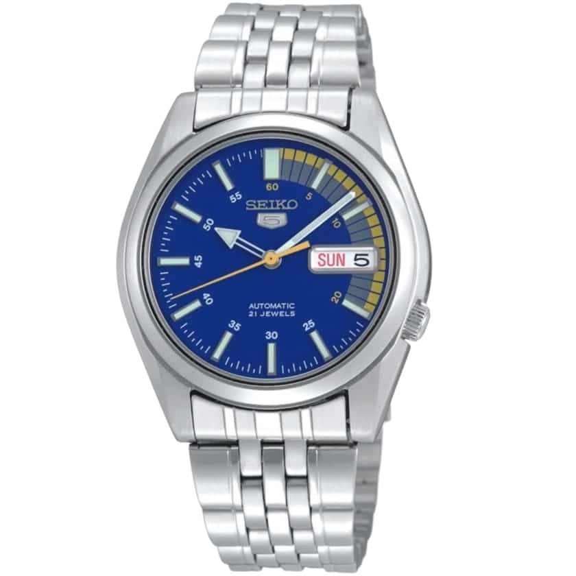 Reloj Seiko 5 Automatico Fondo Azul De Hombre Snke51