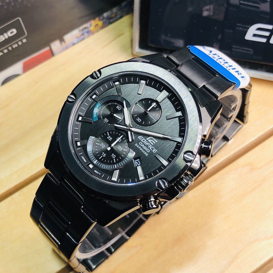 Casio Edifice EFR-S567DC-1A Black Sapphire reloj negro para hombre - TIME  El Salvador