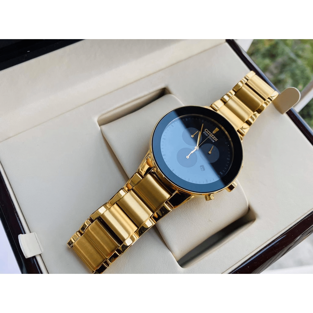 Citizen Reloj de pulsera en tono dorado AT2242-55E Axiom Eco-Drive para  hombre, Acero inoxidable en tono dorado, Movimiento de cuarzo