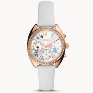 Fossil Vale Chronograph White Leather BQ3789