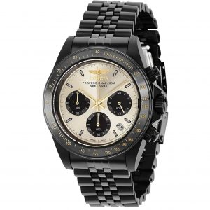 Invicta Speedway Chronograph Gold Black Dial 36738