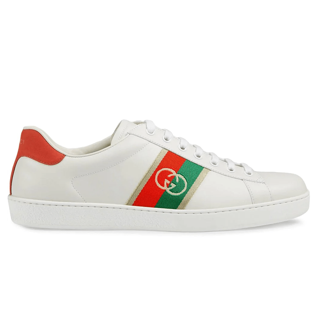 Gucci Leather Ace White Sneakers zapatos de cuero hombre - TIME Salvador