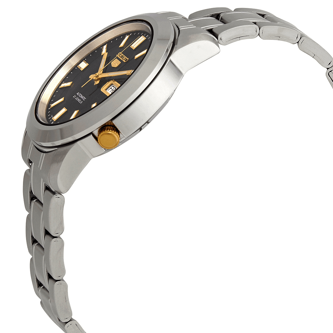 SEIKO - Reloj automático para hombre, colección 5-7S, con calendario de  día/fecha, manecillas luminosas, caja de acero inoxidable y pulsera