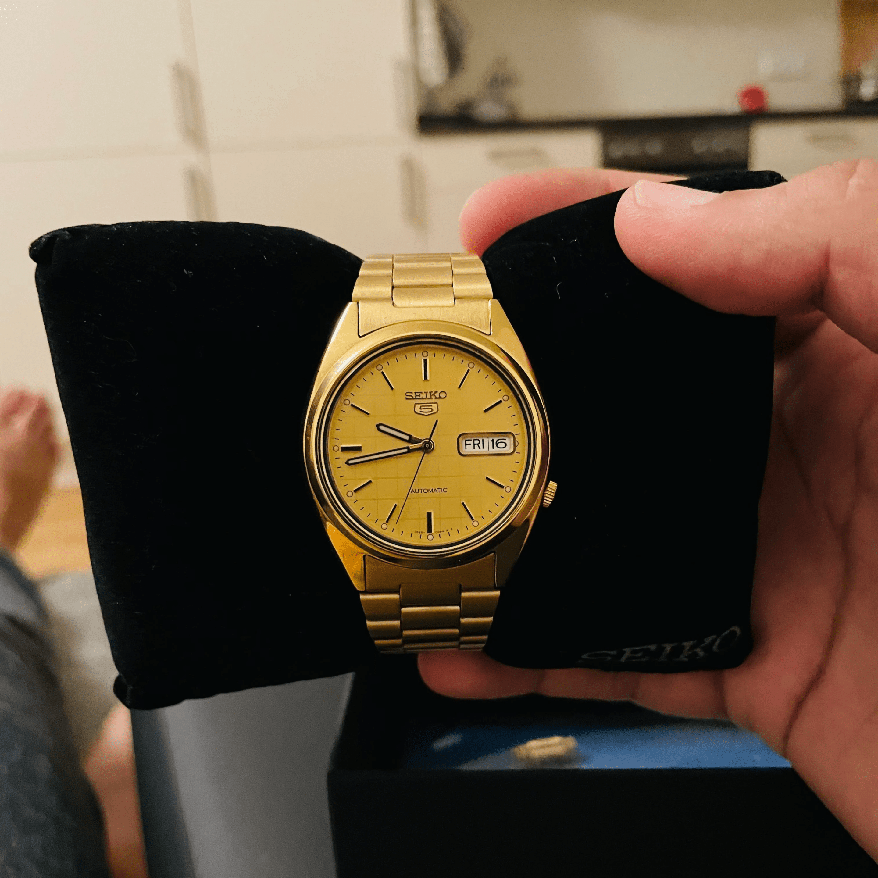 lade Postnummer Oprør Seiko 5 Automatic Champagne Gold SNXL72 reloj automatico dorado acero  inoxidable corazón abierto para hombre - TIME El Salvador