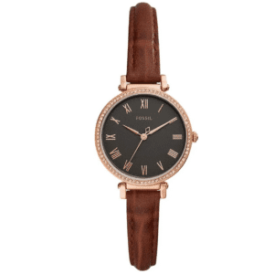 Fossil Kinsey Three-Hand Brown Leather ES4682 reloj casual de cuero cafe para dama
