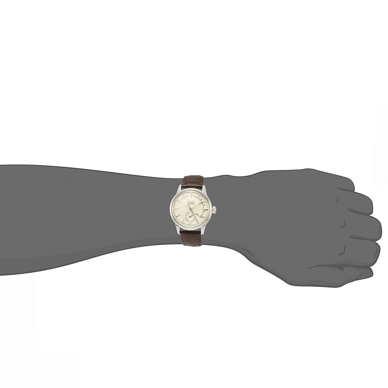 Relojes suizos para hombre con pantalla de reserva de energía automática,  de acero inoxidable, con cuero negro