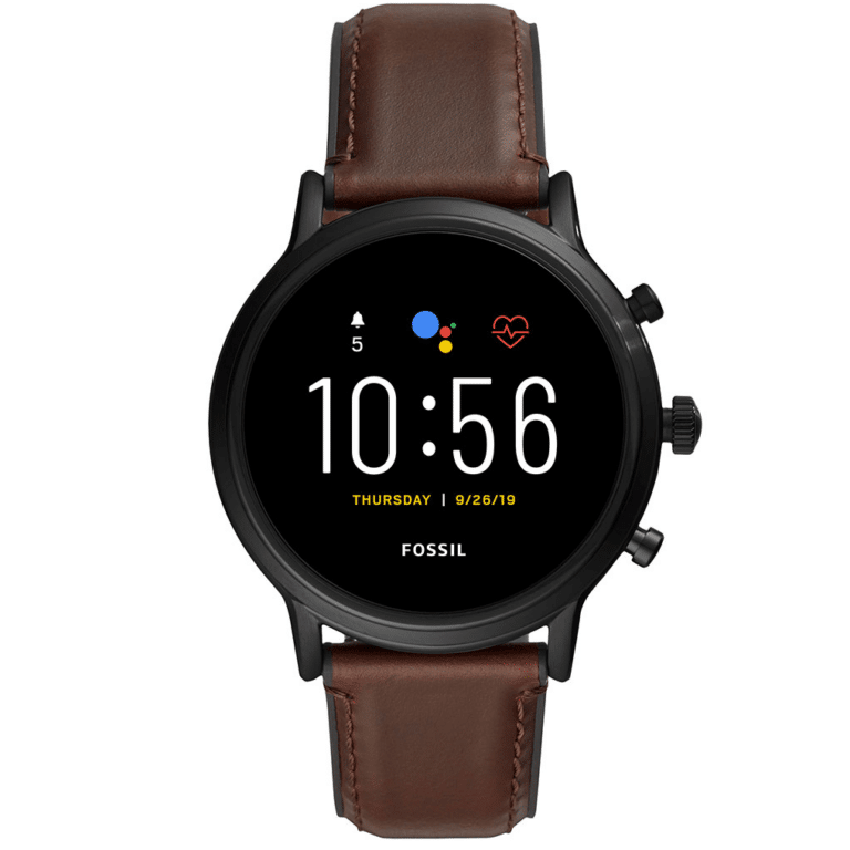 FOSSIL-Gen-5-Smartwatch-The-Carlyle-HR-Dark-Brown-Leather-FTW4026-min